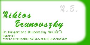 miklos brunovszky business card